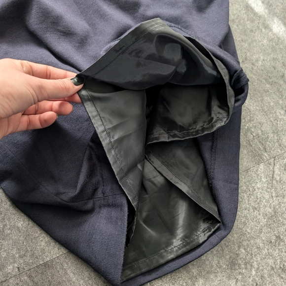 Country road purple and black long sleeve wool dress Size large - Picture 6 of 9